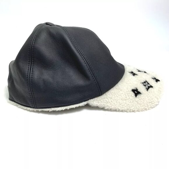 LOUIS VUITTON M00493 Cap-Sharing Hat cap Leather Black/White - Picture 5 of 12